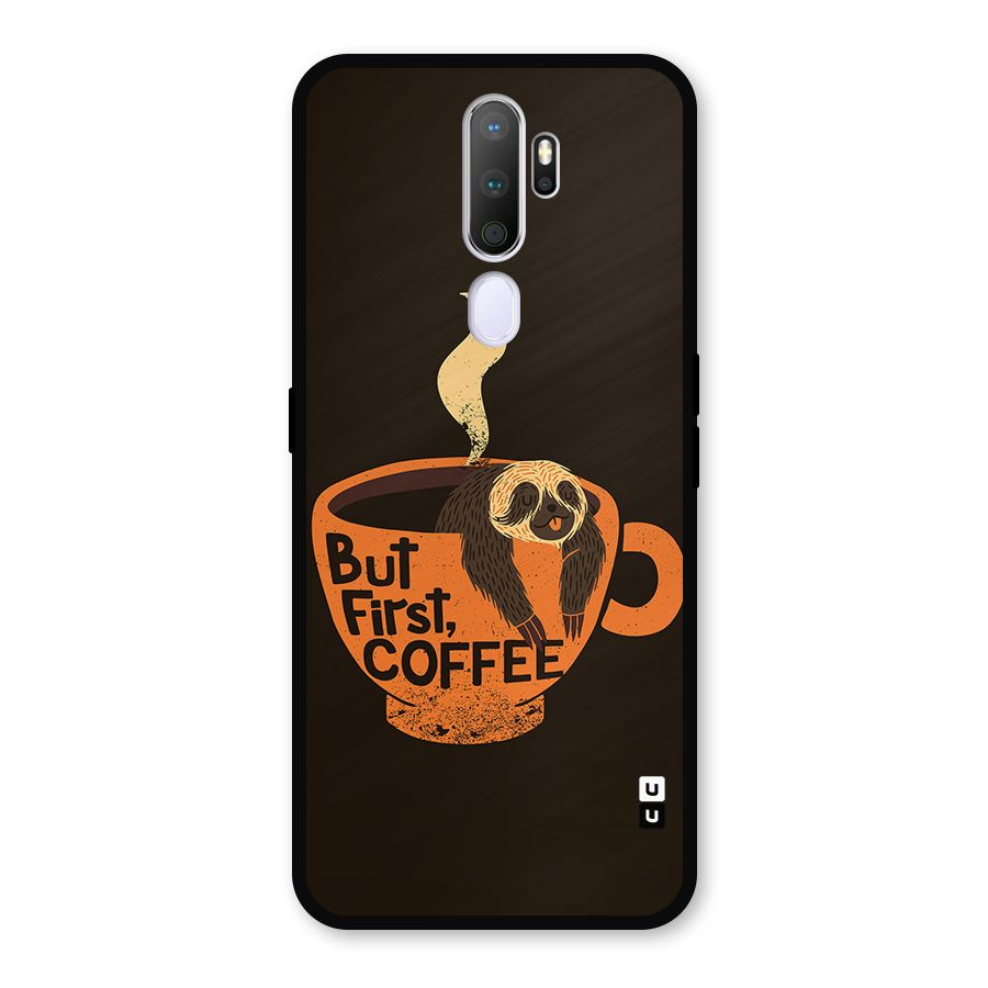 Lazy Coffee Metal Back Case for Oppo A9 (2020)