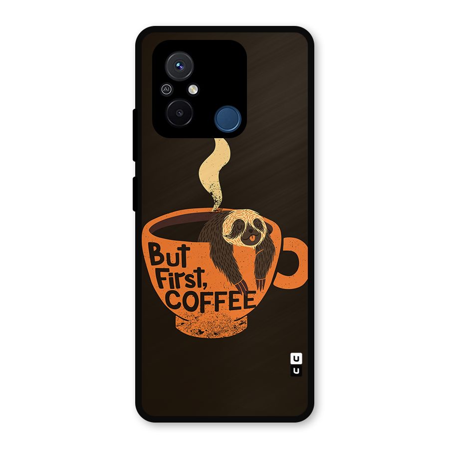 Lazy Coffee Metal Back Case for Redmi 12C