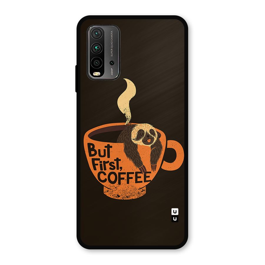 Lazy Coffee Metal Back Case for Redmi 9 Power