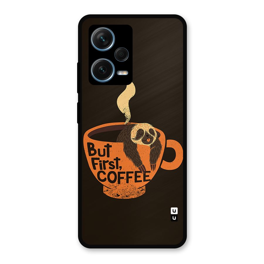 Lazy Coffee Metal Back Case for Redmi Note 12 Pro Plus 5G