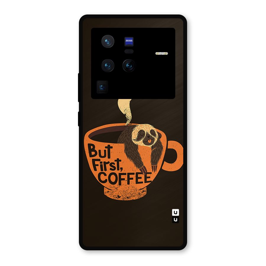 Lazy Coffee Metal Back Case for Vivo X80 Pro