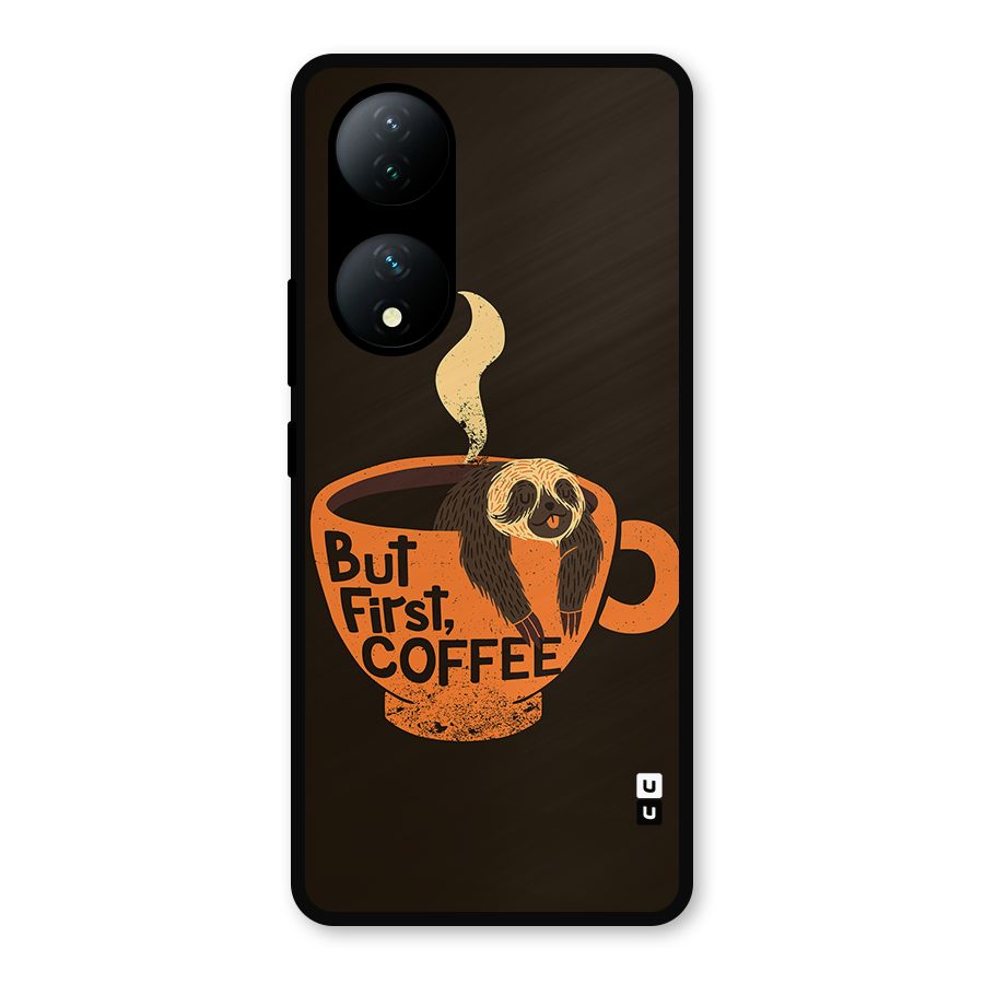 Lazy Coffee Metal Back Case for Vivo Y100a
