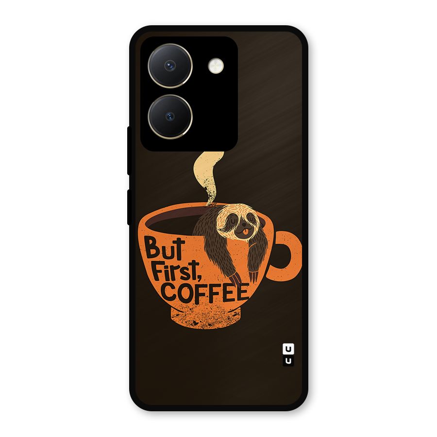Lazy Coffee Metal Back Case for Vivo Y36