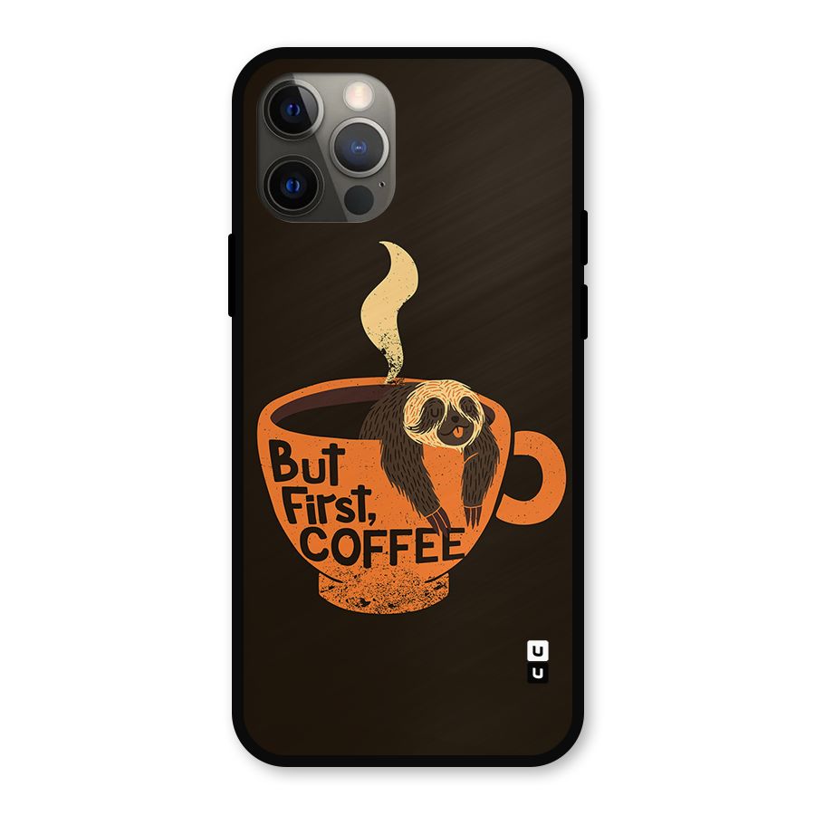 Lazy Coffee Metal Back Case for iPhone 12 Pro