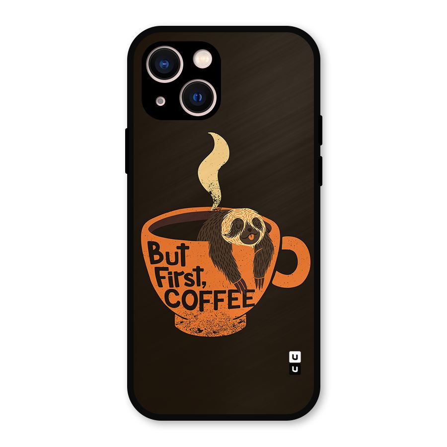 Lazy Coffee Metal Back Case for iPhone 13