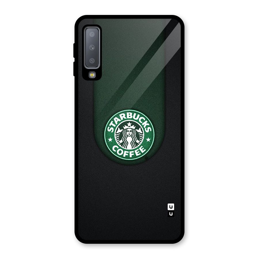 Leaf StarBucks Glass Back Case for Galaxy A7 (2018)
