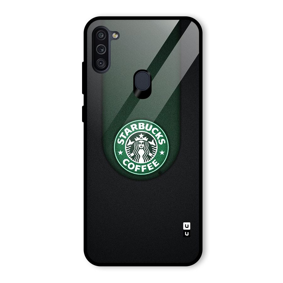 Leaf StarBucks Glass Back Case for Galaxy M11