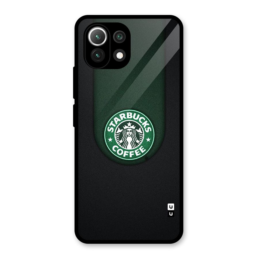 Leaf StarBucks Glass Back Case for Mi 11 Lite
