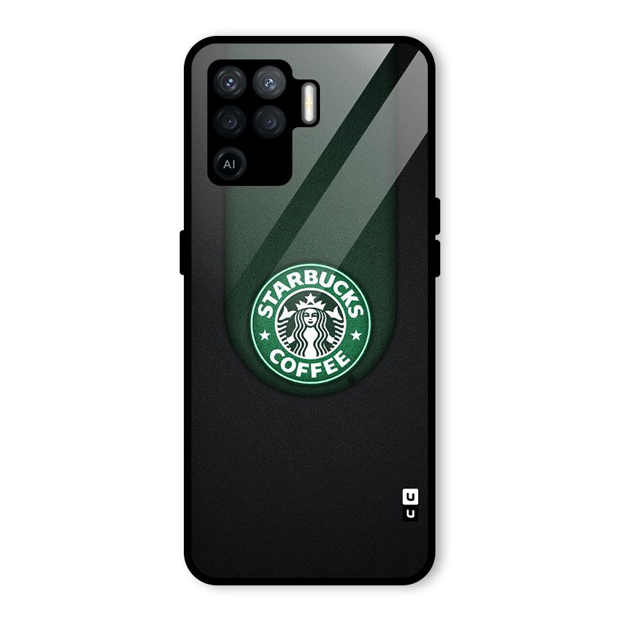 Leaf StarBucks Glass Back Case for Oppo F19 Pro