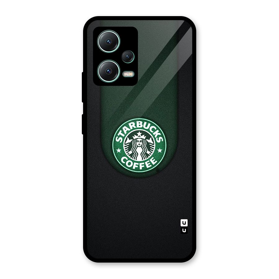 Leaf StarBucks Glass Back Case for Poco X5