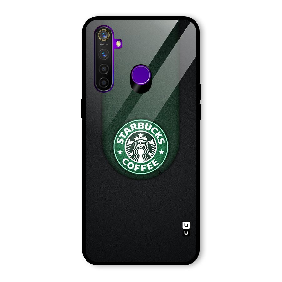 Leaf StarBucks Glass Back Case for Realme 5 Pro