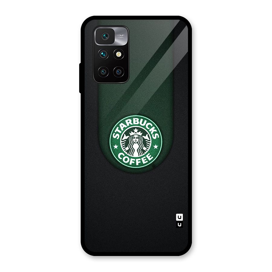 Leaf StarBucks Glass Back Case for Redmi 10 Prime