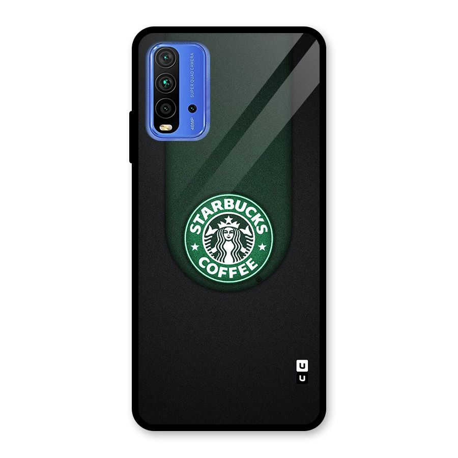 Leaf StarBucks Glass Back Case for Redmi 9 Power