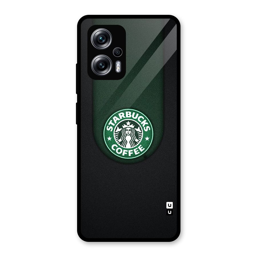 Leaf StarBucks Glass Back Case for Redmi K50i