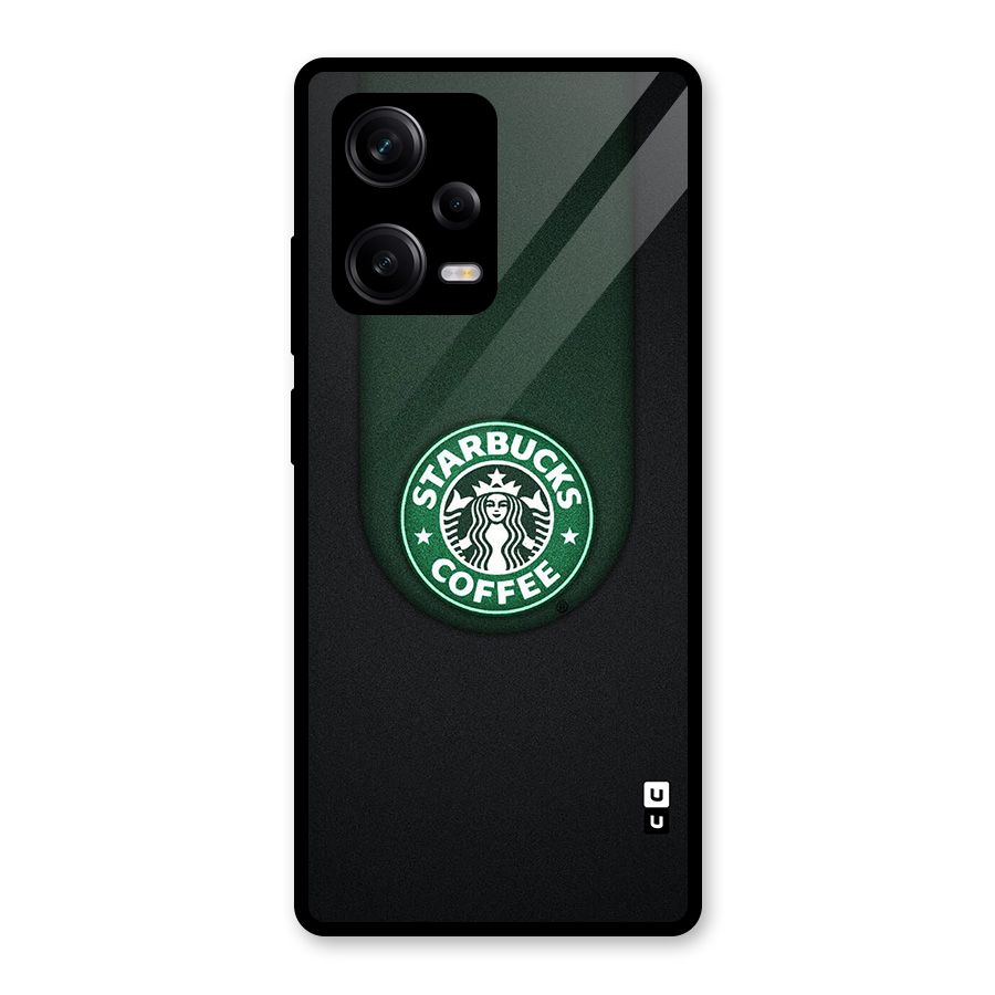 Leaf StarBucks Glass Back Case for Redmi Note 12 Pro