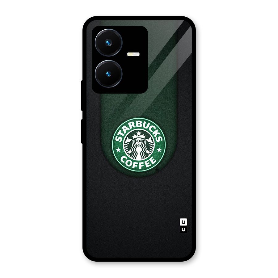 Leaf StarBucks Glass Back Case for Vivo Y22s