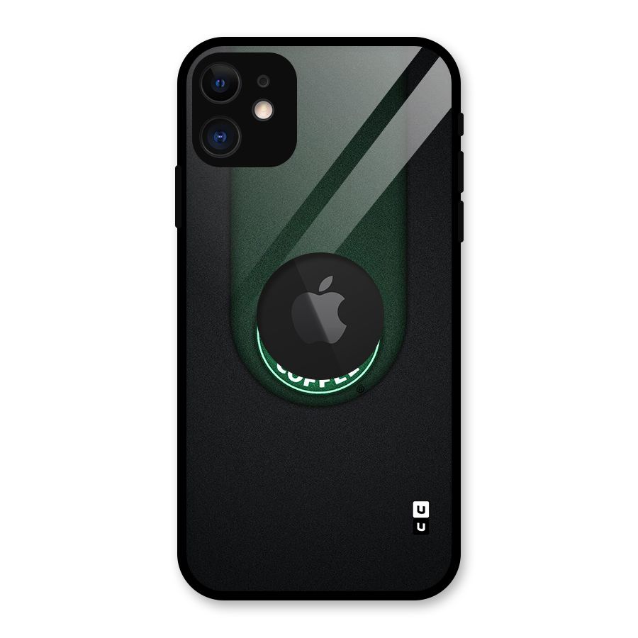 Leaf StarBucks Glass Back Case for iPhone 11 Logo Cut