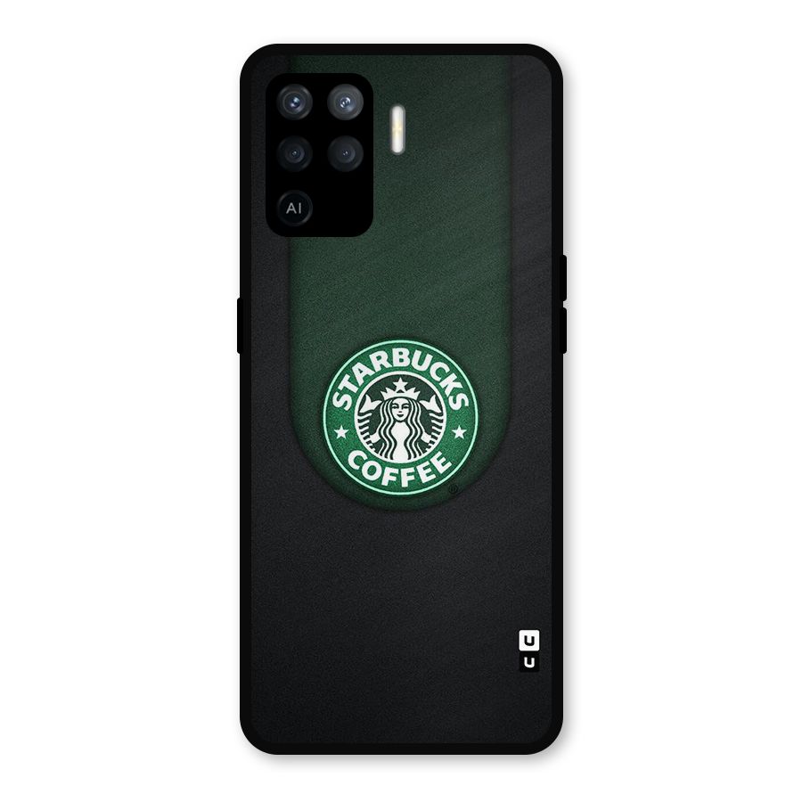 Leaf StarBucks Metal Back Case for Oppo F19 Pro
