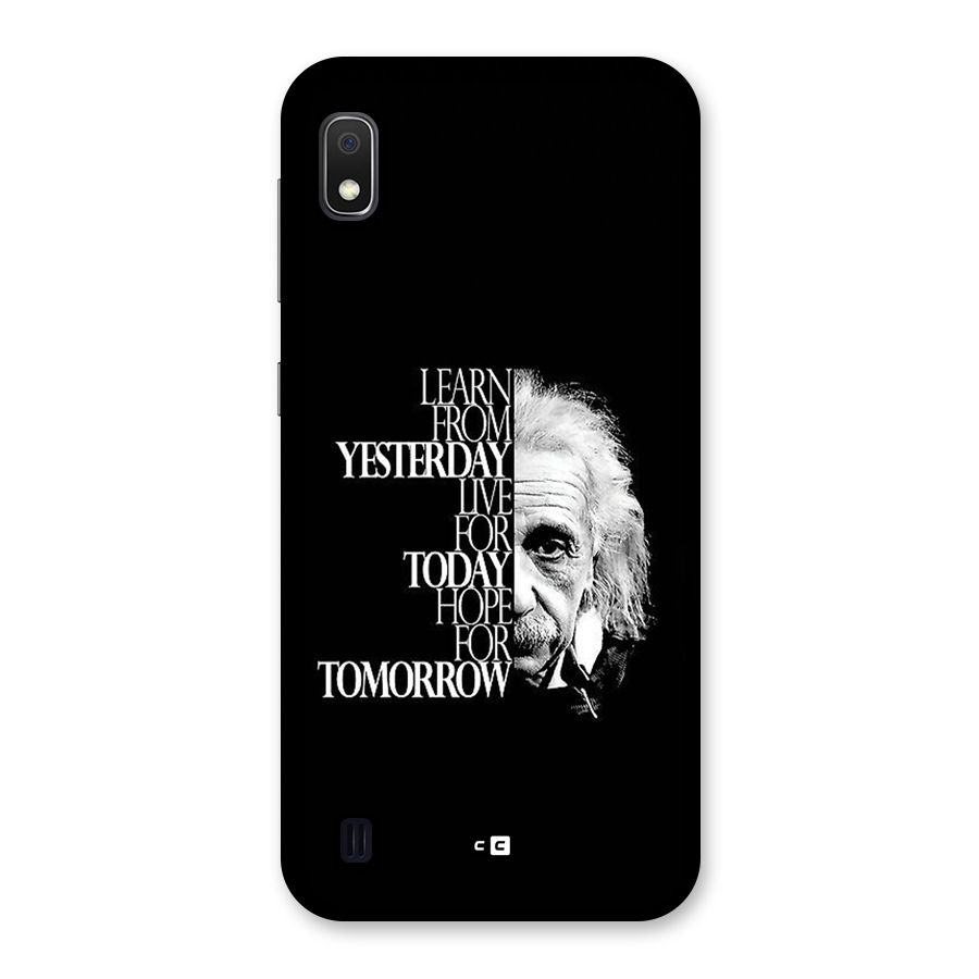 Learn From Yesterday Back Case for Galaxy A10