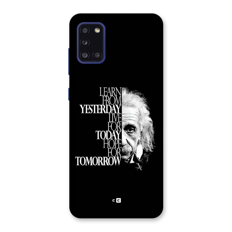 Learn From Yesterday Back Case for Galaxy A31