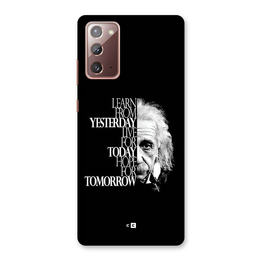 Learn From Yesterday Back Case for Galaxy Note 20