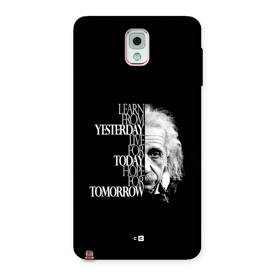 Learn From Yesterday Back Case for Galaxy Note 3