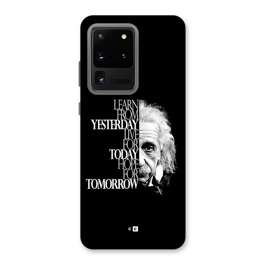 Learn From Yesterday Back Case for Galaxy S20 Ultra