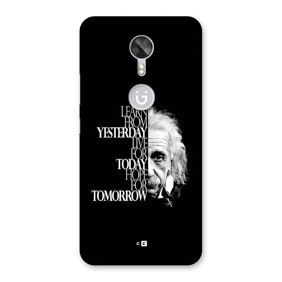 Learn From Yesterday Back Case for Gionee A1