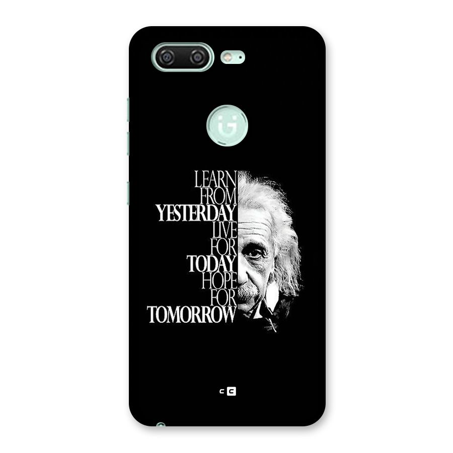 Learn From Yesterday Back Case for Gionee S10