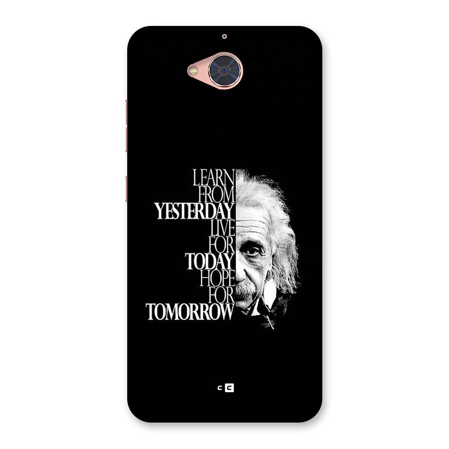 Learn From Yesterday Back Case for Gionee S6 Pro