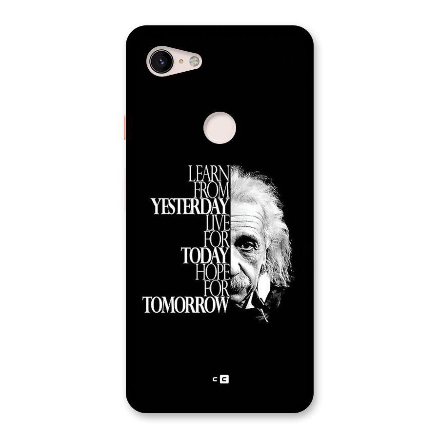 Learn From Yesterday Back Case for Google Pixel 3 XL