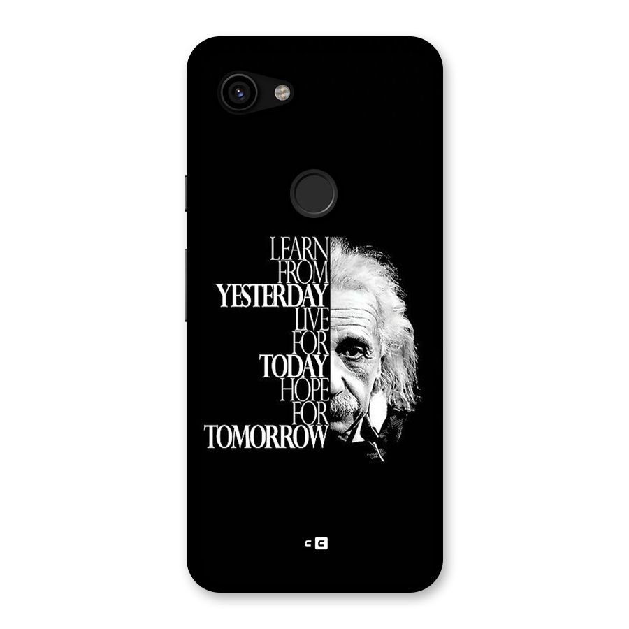 Learn From Yesterday Back Case for Google Pixel 3a