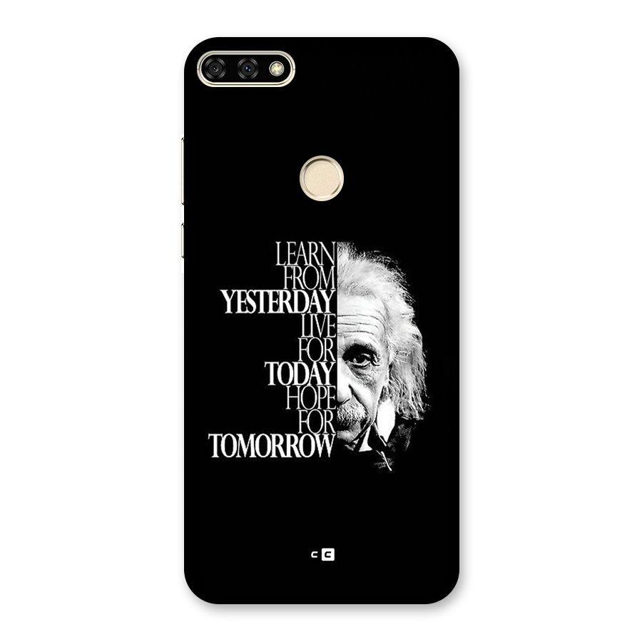 Learn From Yesterday Back Case for Honor 7A