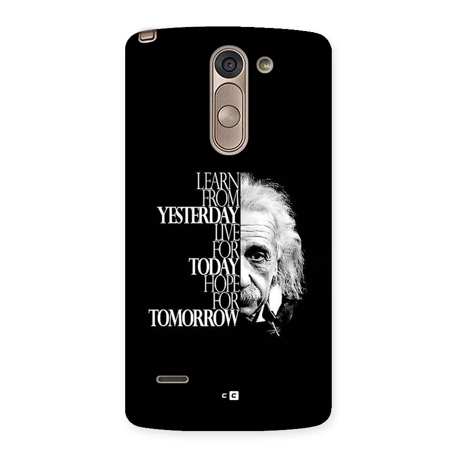Learn From Yesterday Back Case for LG G3 Stylus