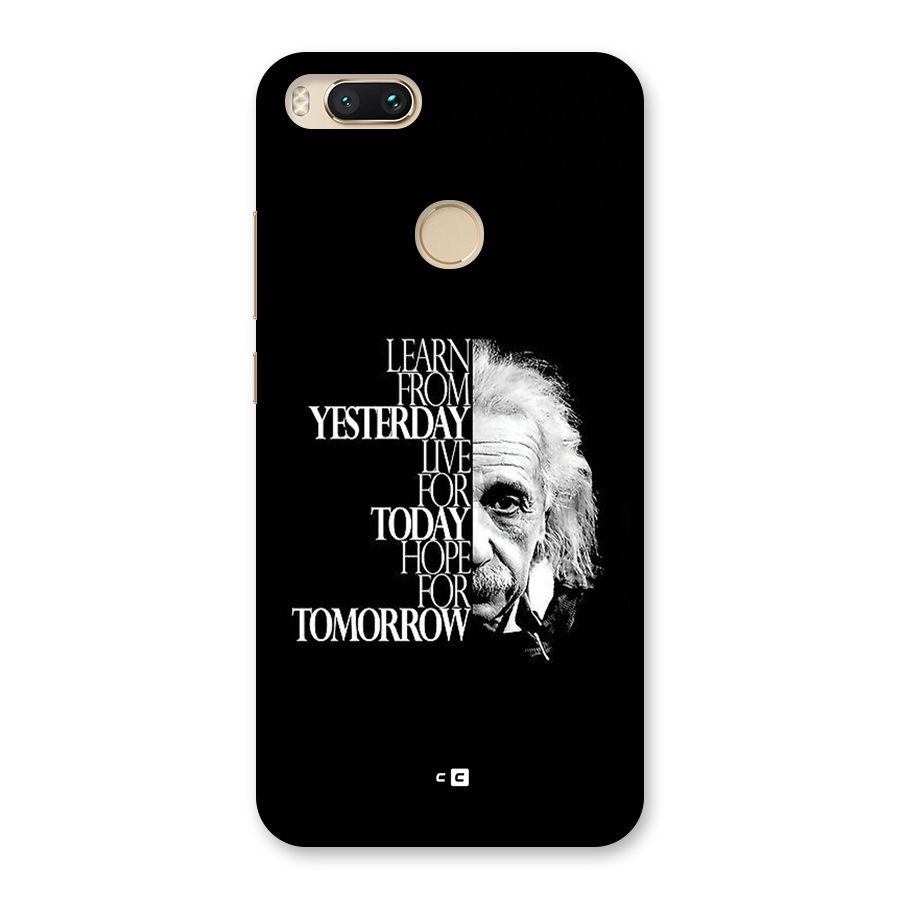 Learn From Yesterday Back Case for Mi A1