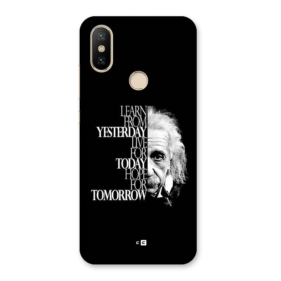 Learn From Yesterday Back Case for Mi A2
