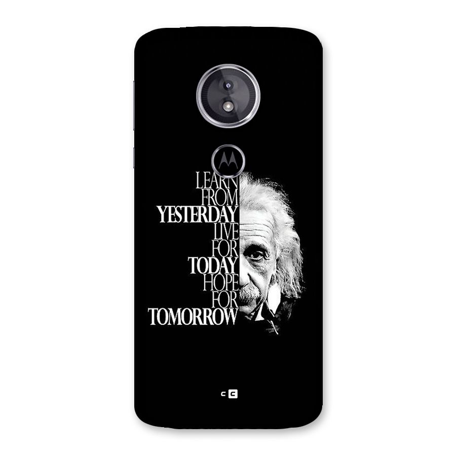 Learn From Yesterday Back Case for Moto E5