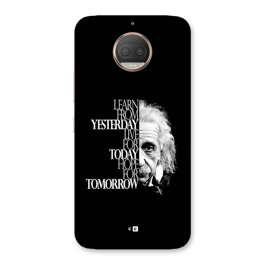Learn From Yesterday Back Case for Moto G5s Plus