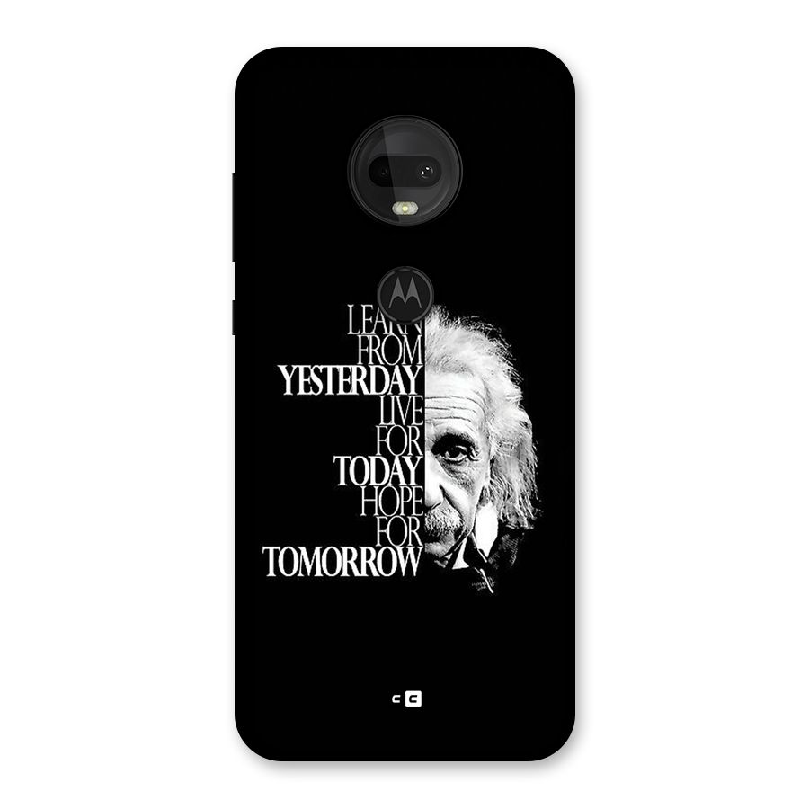 Learn From Yesterday Back Case for Moto G7