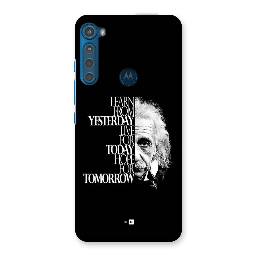 Learn From Yesterday Back Case for Motorola One Fusion Plus