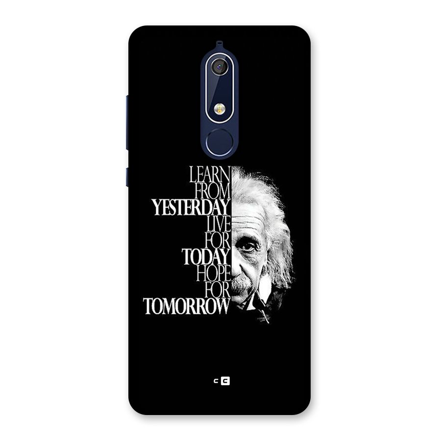 Learn From Yesterday Back Case for Nokia 5.1