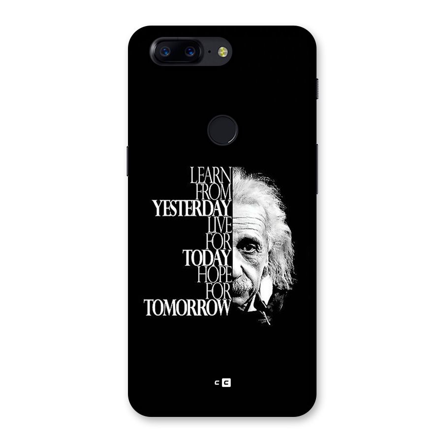 Learn From Yesterday Back Case for OnePlus 5T