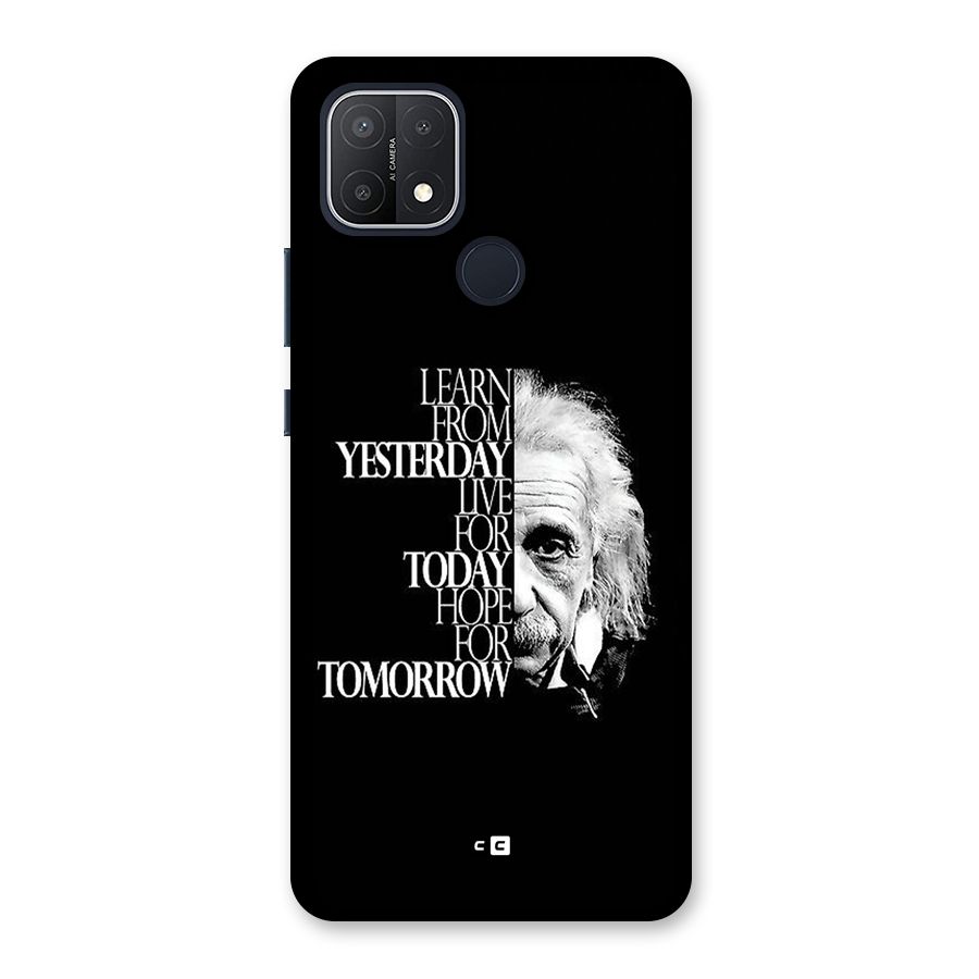 Learn From Yesterday Back Case for Oppo A15