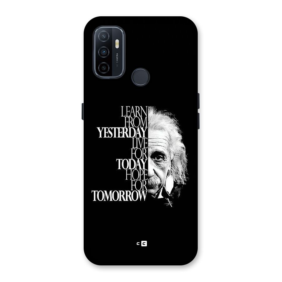 Learn From Yesterday Back Case for Oppo A32