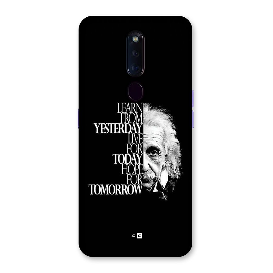 Learn From Yesterday Back Case for Oppo F11 Pro