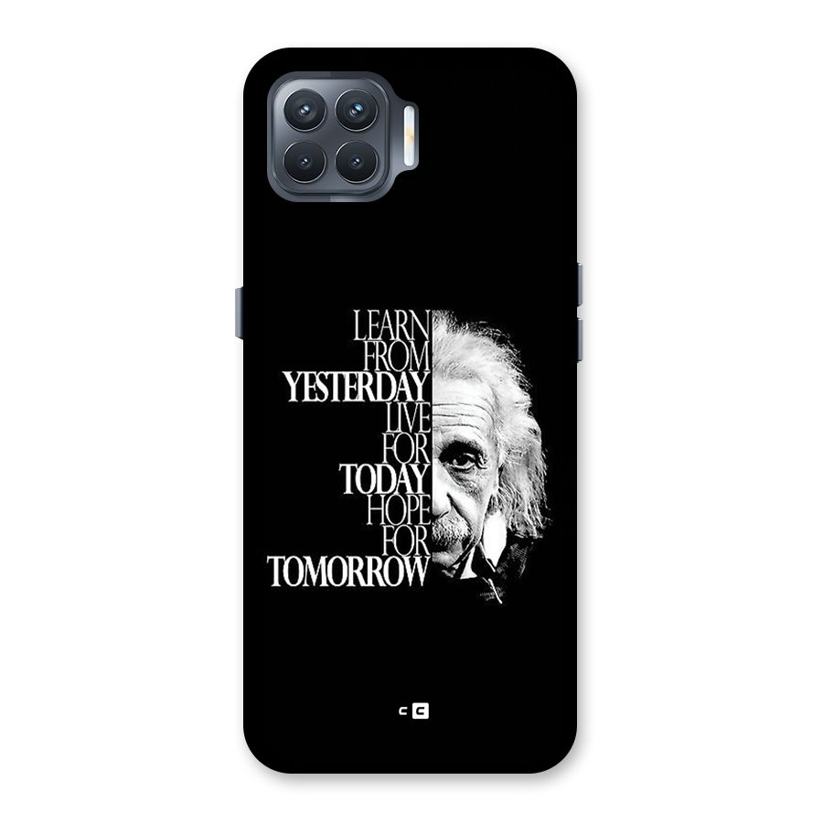 Learn From Yesterday Back Case for Oppo F17 Pro