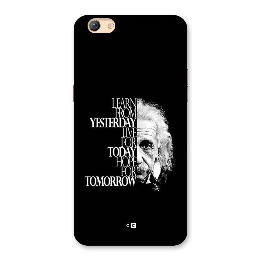 Learn From Yesterday Back Case for Oppo F3 Plus