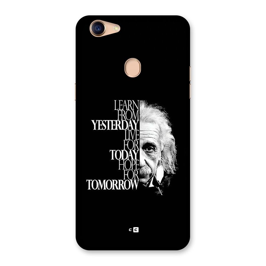 Learn From Yesterday Back Case for Oppo F5 Youth