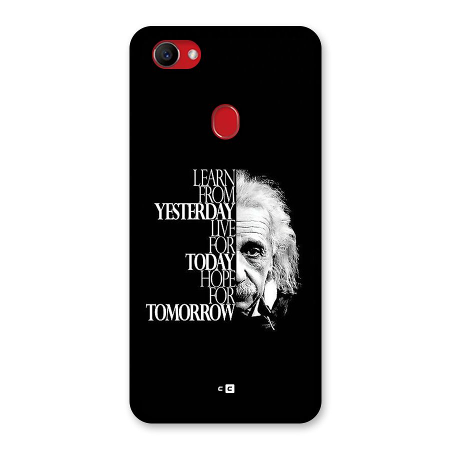 Learn From Yesterday Back Case for Oppo F7