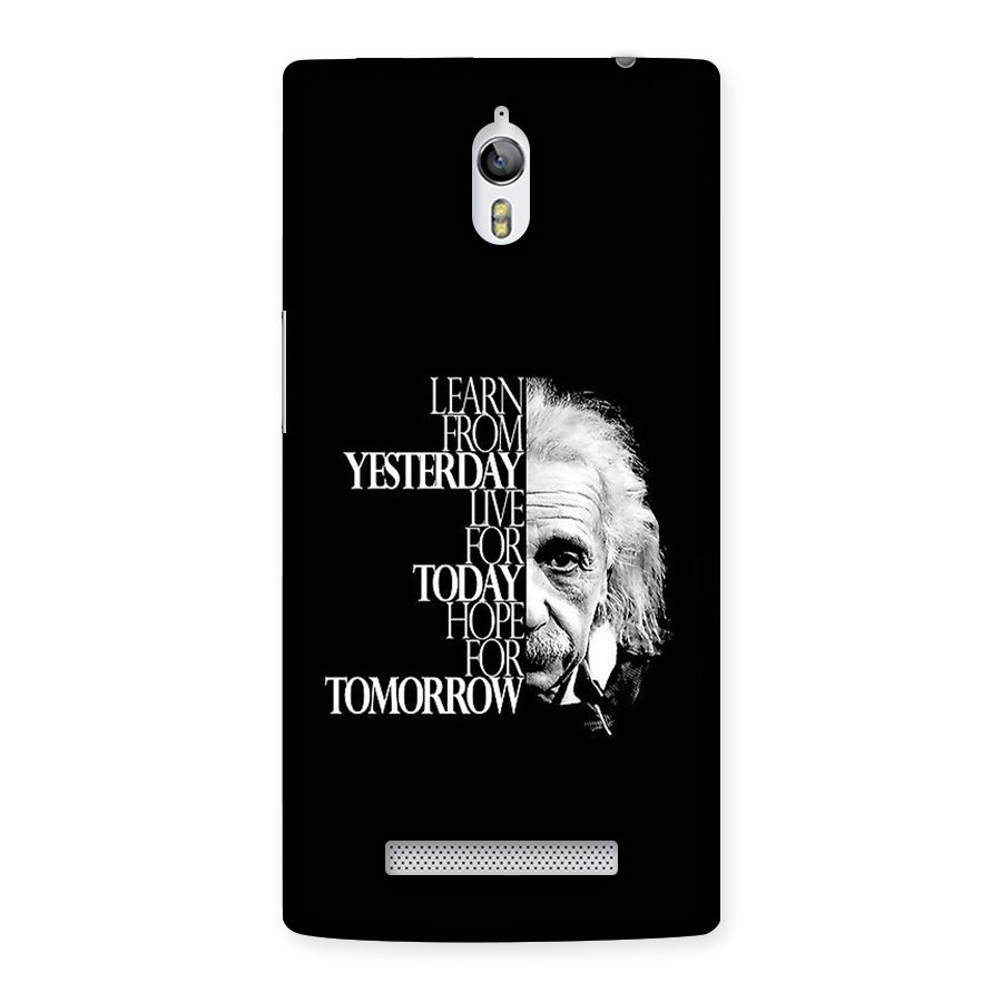 Learn From Yesterday Back Case for Oppo Find 7